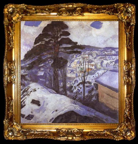 framed  Edvard Munch Winter, ta009-2